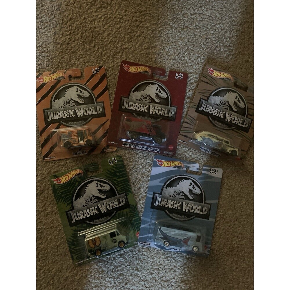 Hot Wheels Premium Jurassic World Set 5 New